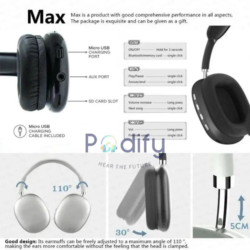 P9 Pro Max Wireless Bluetooth Headphones