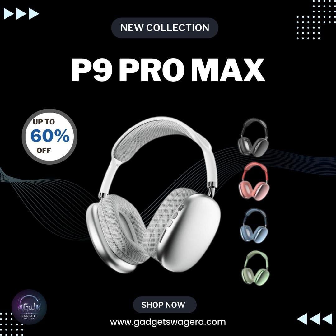 🎧 P9 Pro Max Wireless Bluetooth Headphones with Box Packing